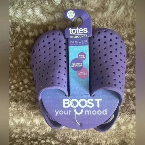 Totes Sol Bounce shoe purple toddler size 7-8 NWT - Picture 1 of 4